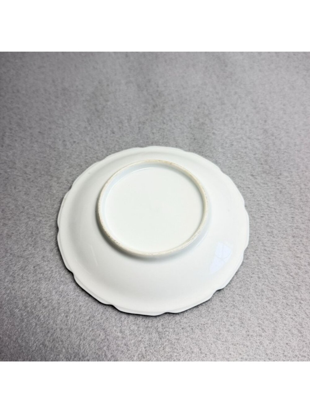 Japanese Blue & White Scalloped Porcelain Salad Plate 5" Mino Ware Interlocking - Picture 6 of 8